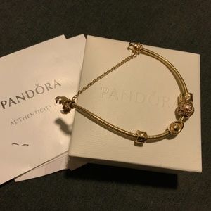 Pandora Moments Snake Chain Bracelet in 14k Gold